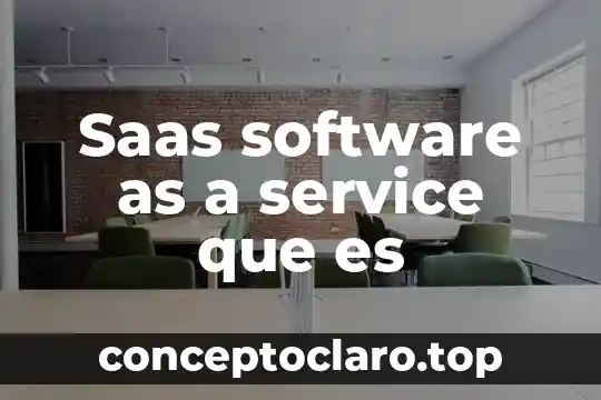 Saas software as a service que es