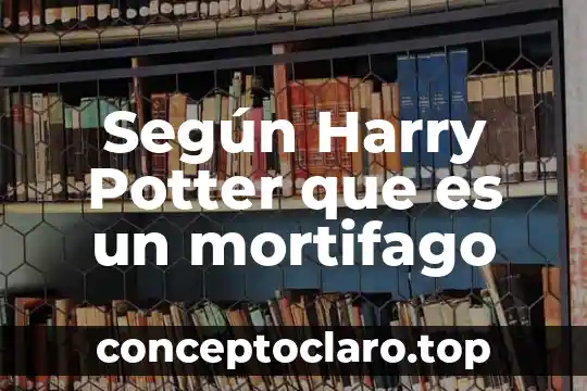 Según Harry Potter que es un mortifago