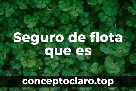 Seguro de flota que es