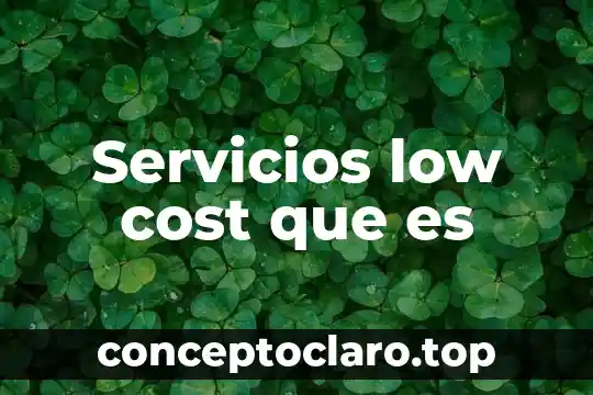 Servicios low cost que es
