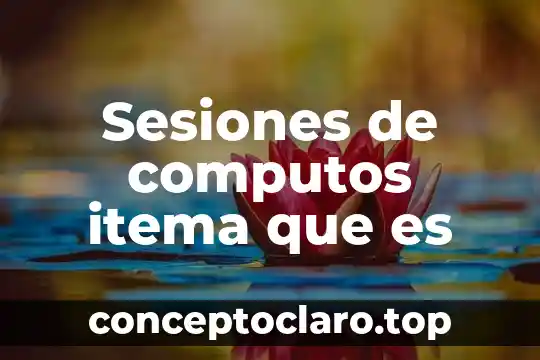 Sesiones de computos itema que es