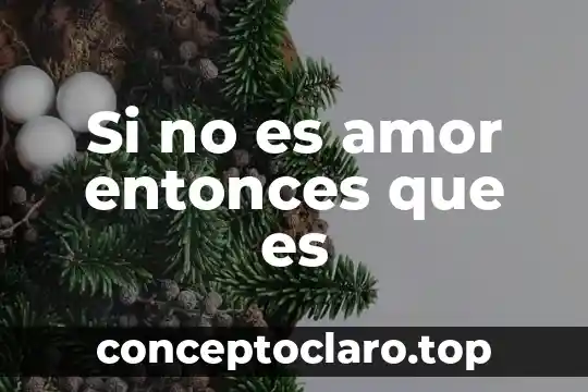 Qué es el amor etimología 3 Si no es amor entonces que es