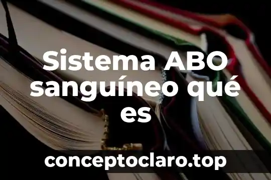 Sistema ABO sanguíneo qué es