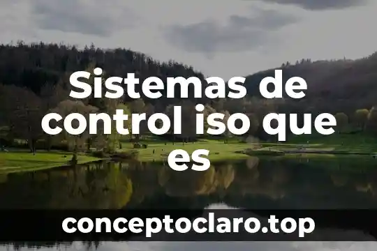 Sistemas de control iso que es