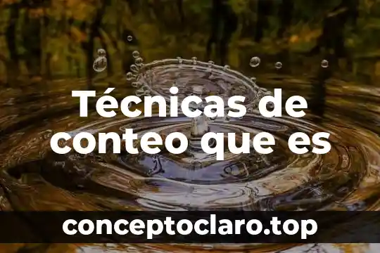 Técnicas de autocontrol que es 3 Técnicas de conteo que es