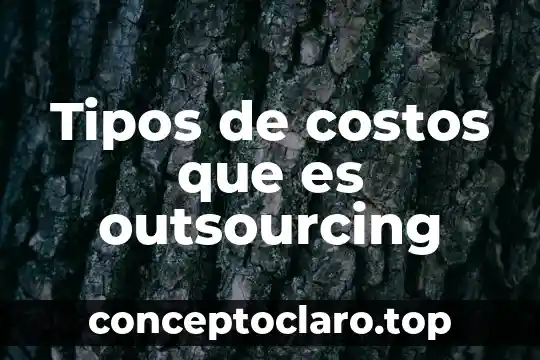 Tipos de costos que es outsourcing