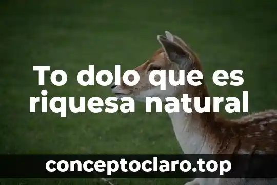 Verbo to be en presente yahoo que es 3 To dolo que es riquesa natural