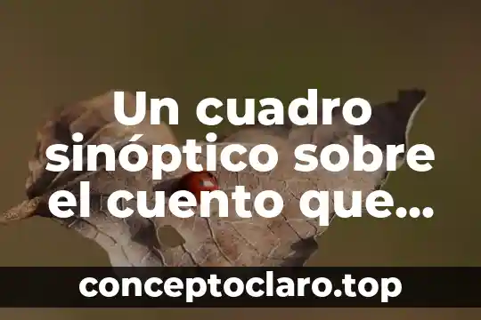 Un cuadro sinóptico sobre el cuento que es el cuento