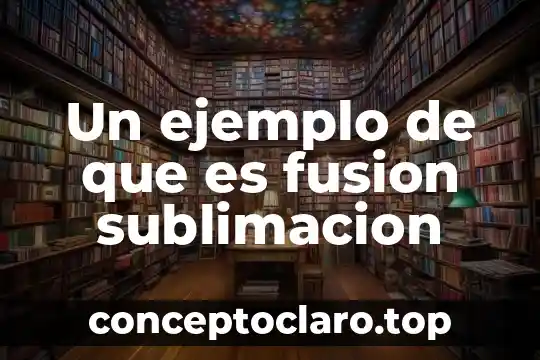Un ejemplo de que es fusion sublimacion