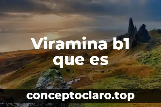Viramina b1 que es