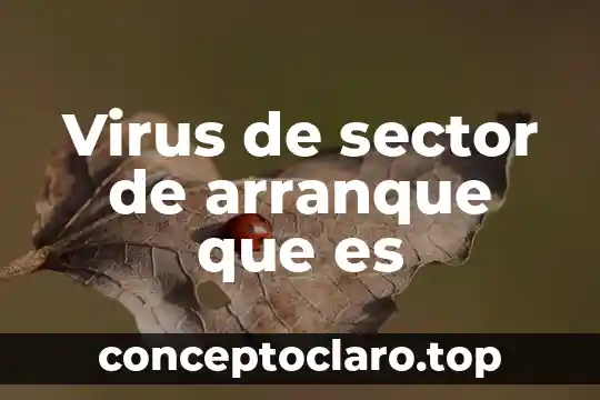 Virus de sector de arranque que es