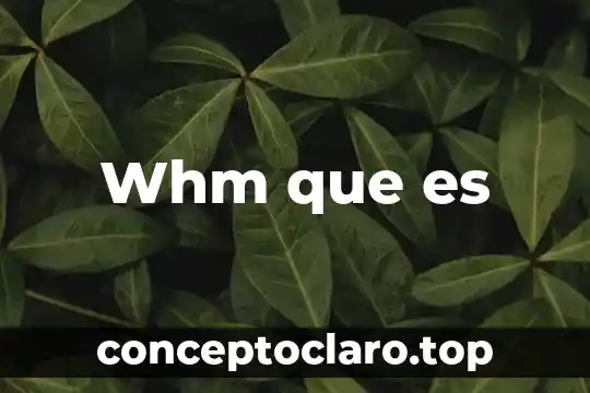 Whm que es