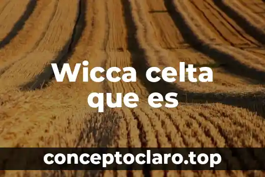 Adenosina para que es 8 Wicca celta que es