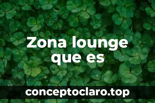 Zona lounge que es