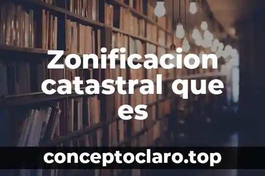 Zonificacion catastral que es